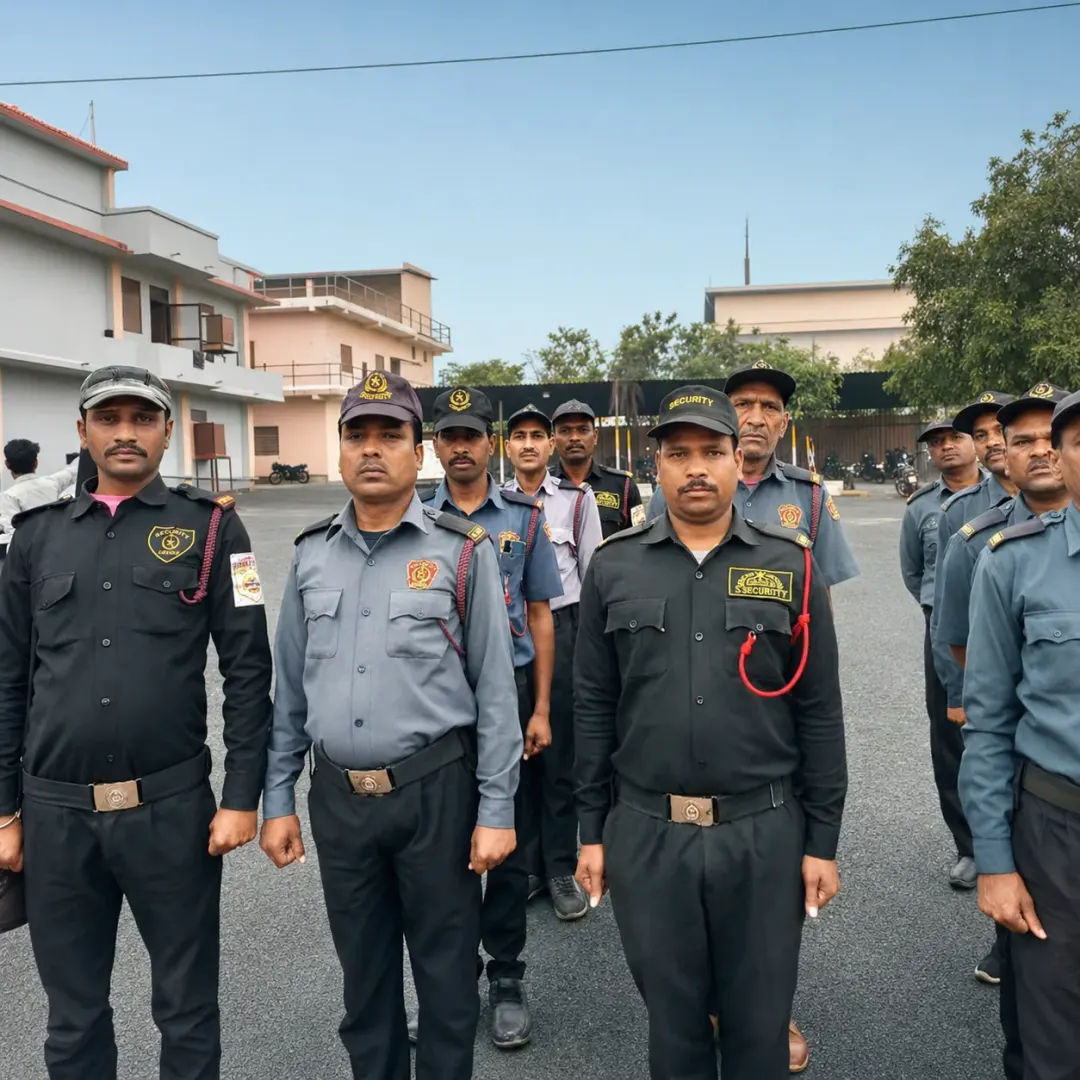 CISS security guard in official uniform at a client premises in Madhya Pradesh