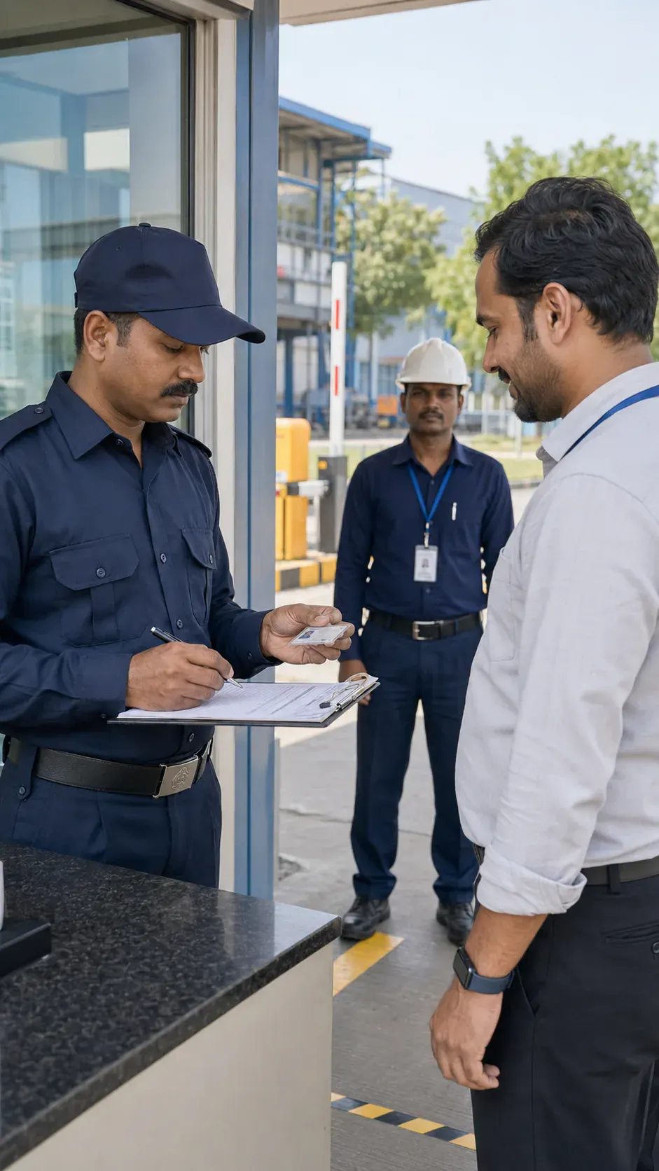 Uniformed CISS security personnel on duty